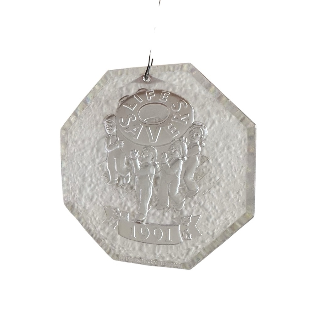 LifeSavers 1991 Collectible Clear Acrylic Christmas Ornament